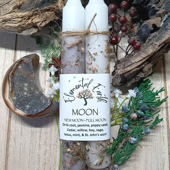 Moon Herbal Intention Candles 6 Inch