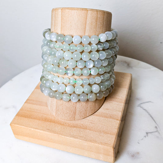6mm Green Moonstone (Garnierite) Bracelets