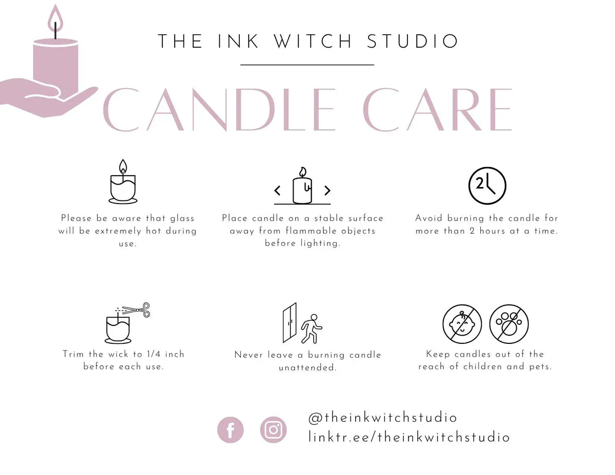 Black Flame organic soy candle by Ink Witch Studio, second view, at Ordinary Magic in Savannah, GA.