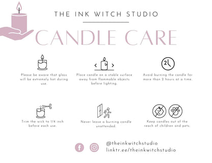 Black Flame organic soy candle by Ink Witch Studio, second view, at Ordinary Magic in Savannah, GA.