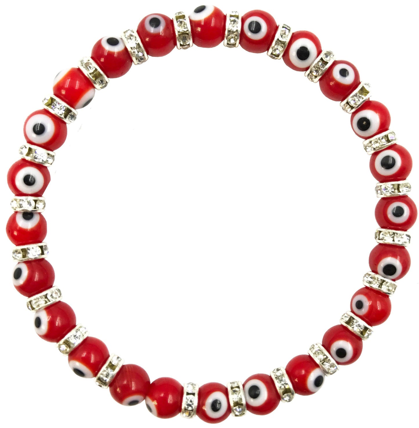 6mm Evil Eye Beaded Bracelet | Various Colors