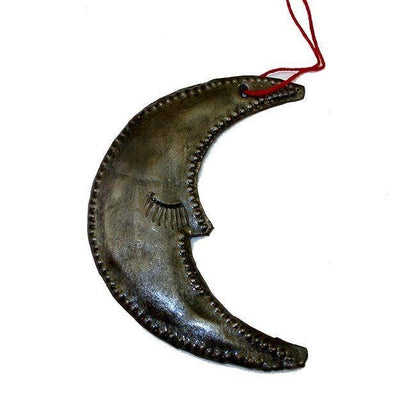 Haitian Moon Ornament – Recycled Steel Art