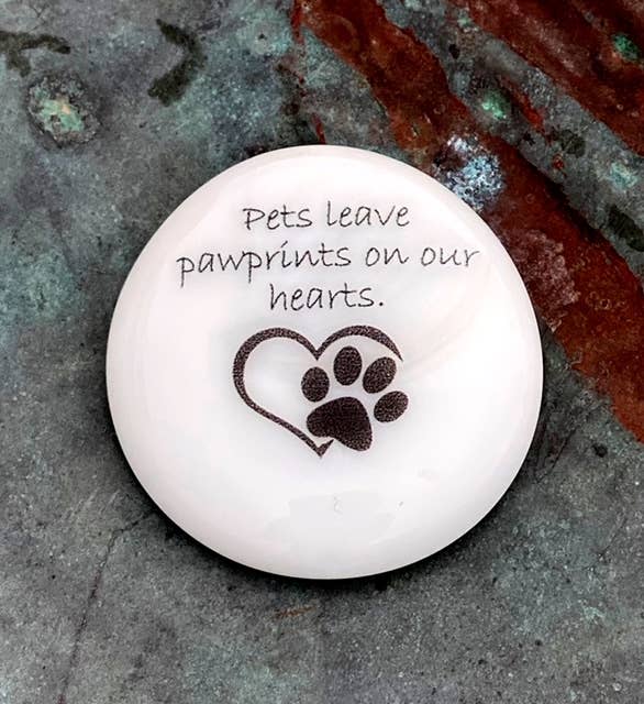 Pet Grief Imprinted Glass Stones
