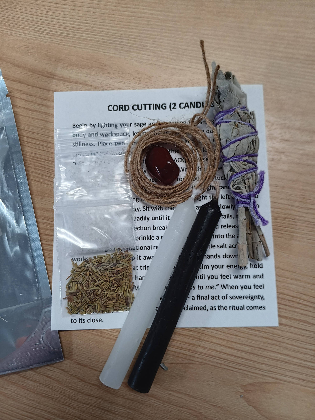 Cord cutting ritual kit, second view, at Ordinary Magic in Savannah, GA.