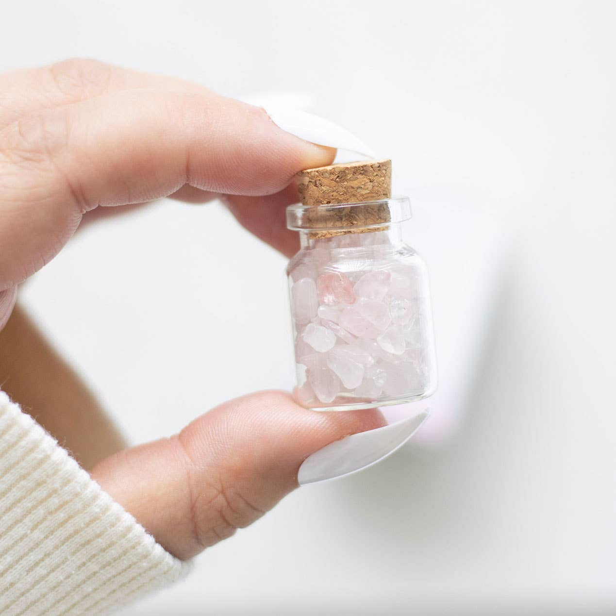 Jar of Love Rose Quartz Crystals