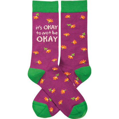 It's Okay To Not Be Okay Socks – Comfort & Compassion