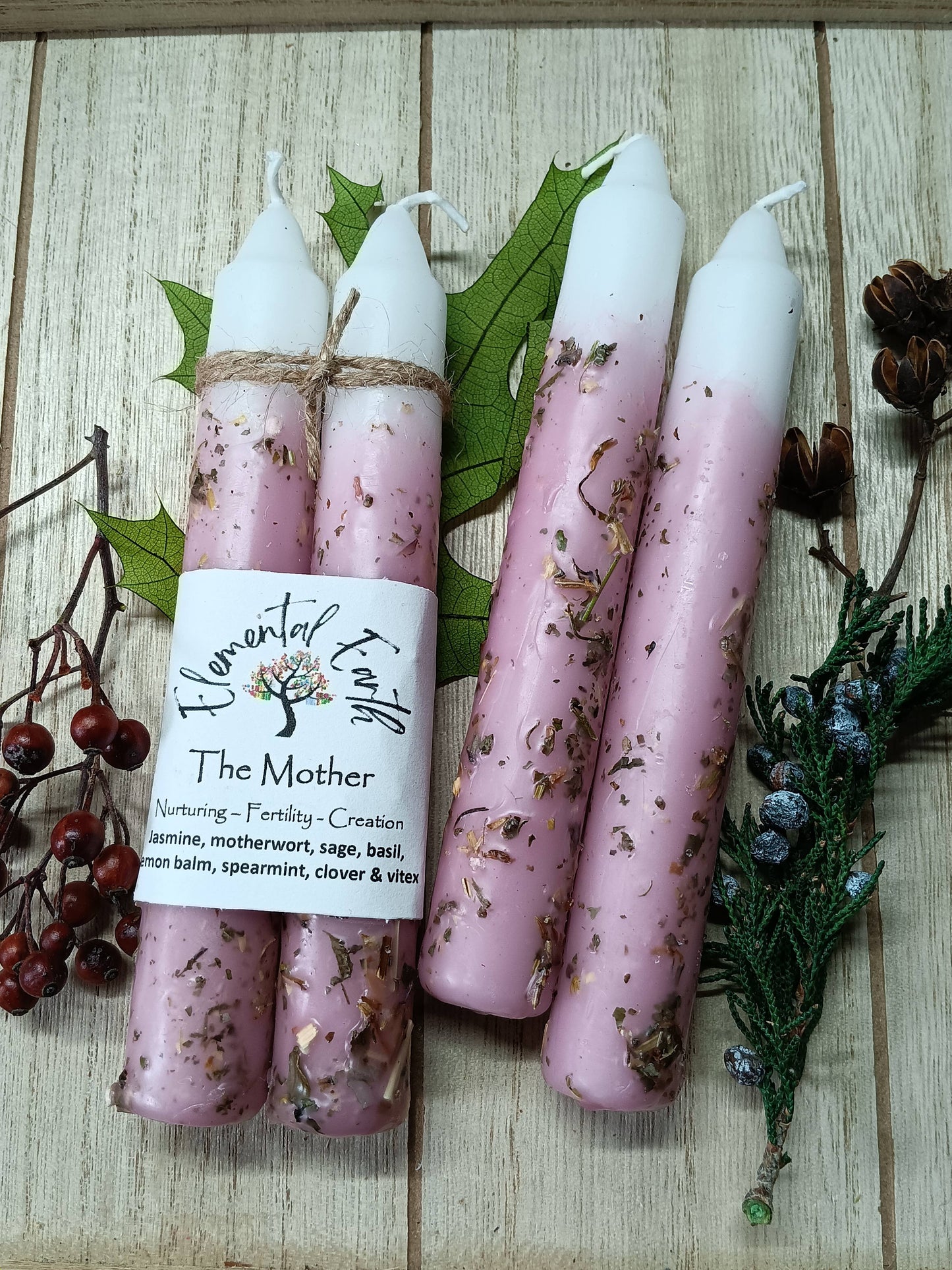 The Mother Herbal Intention Candles 6 inch tapers