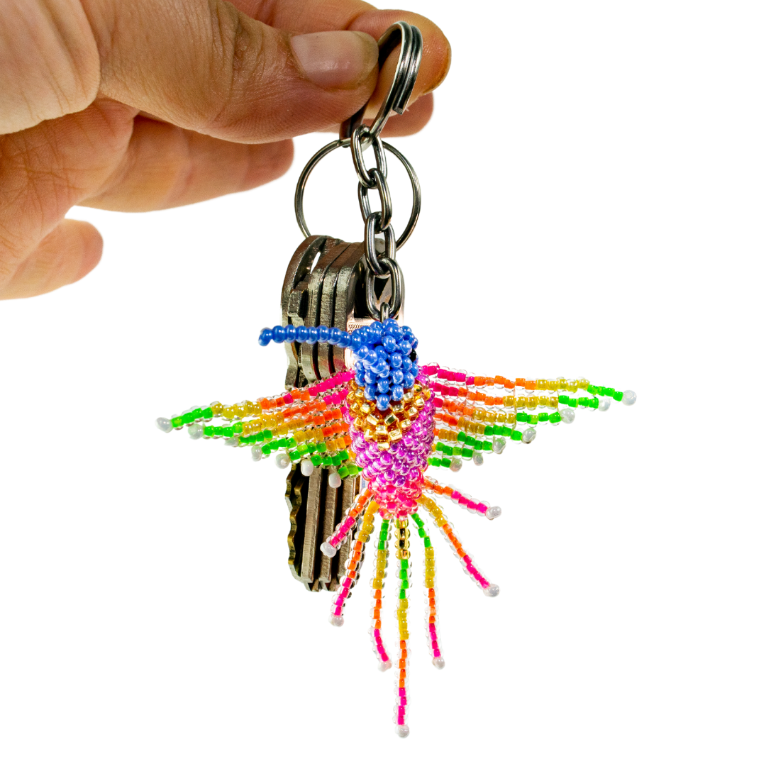 Baby Hummingbird Seed Bead Key Chain | Guatemala