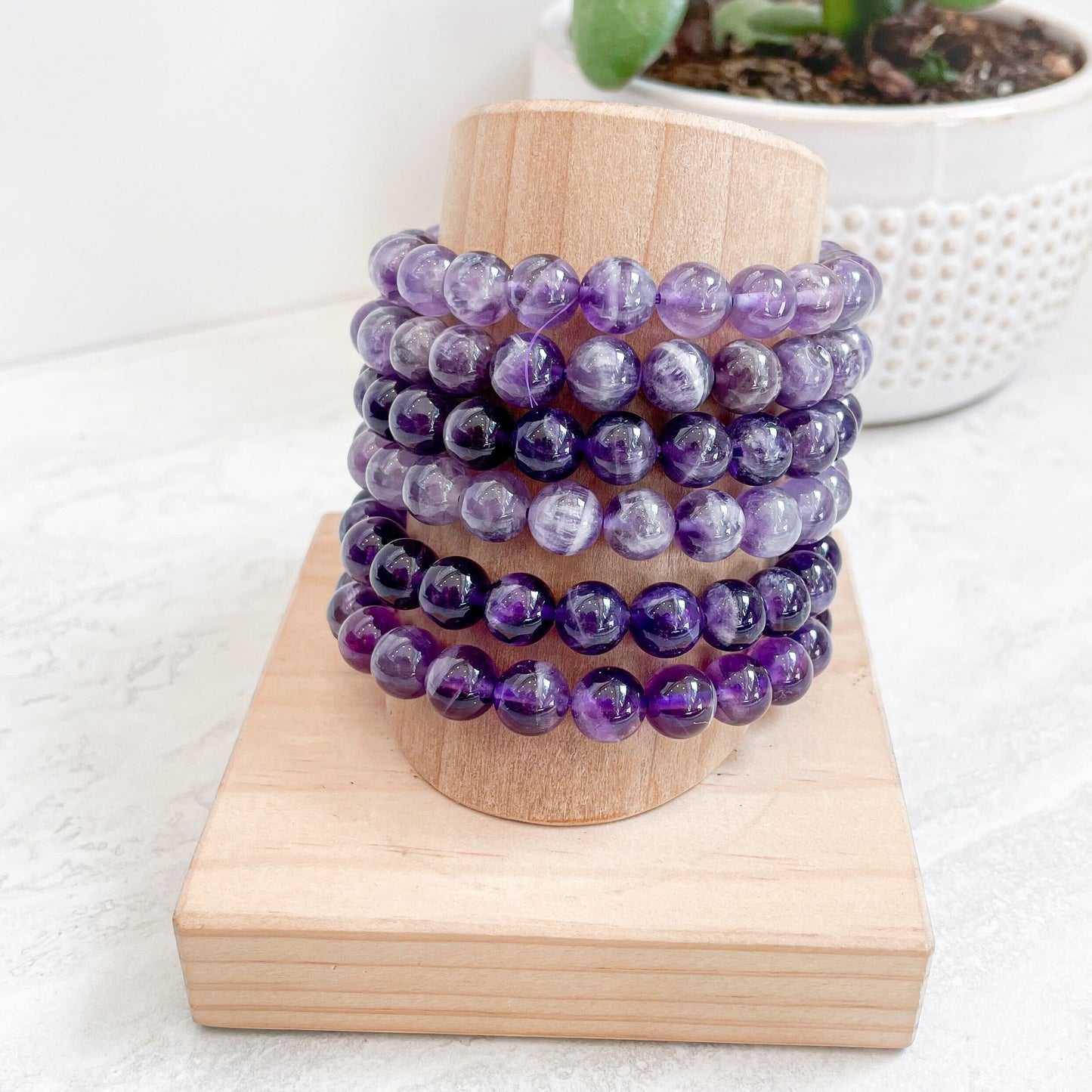 Crystal 8mm Beaded Bracelets