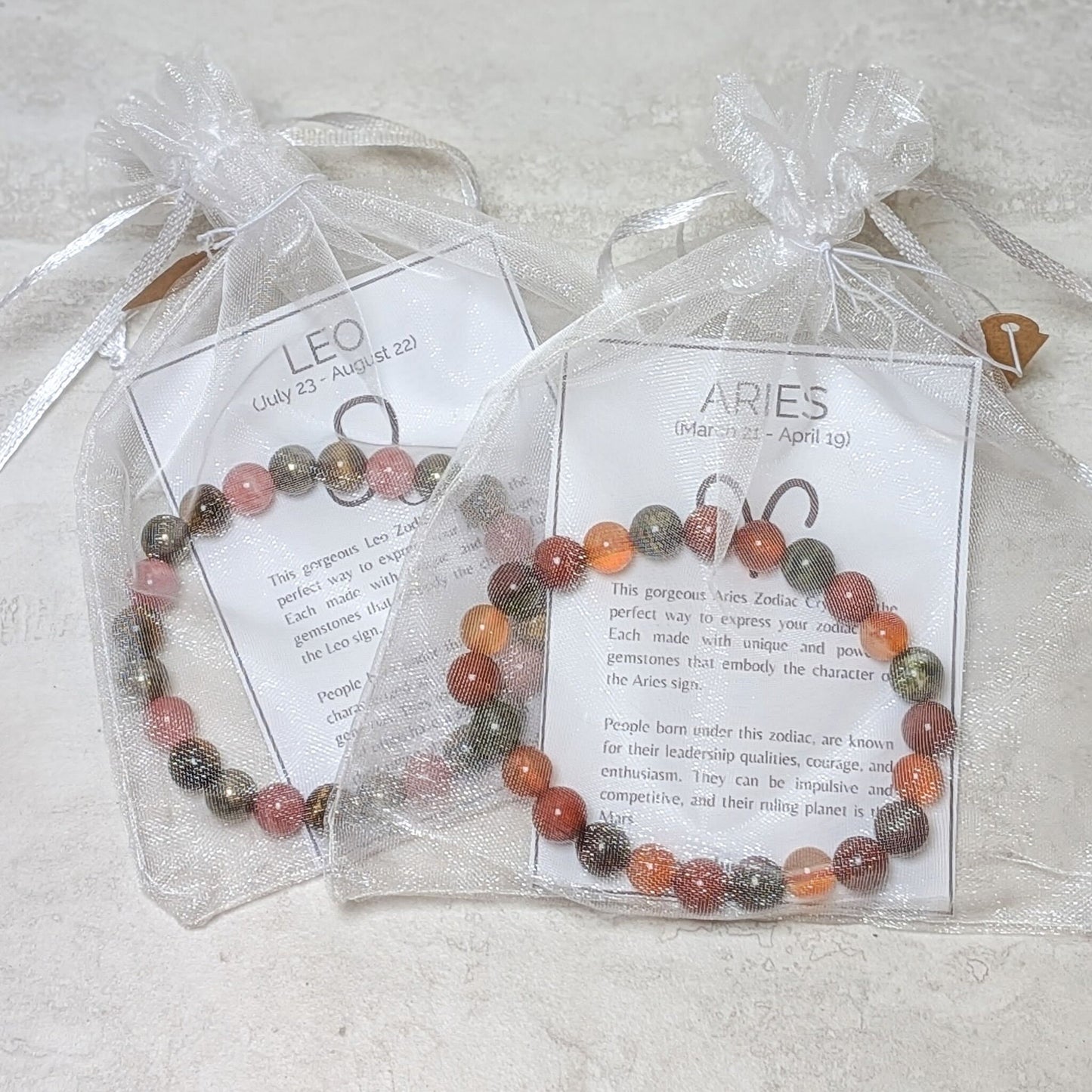Crystal Zodiac Bracelet | 8mm | Healing Gemstone Bracelets