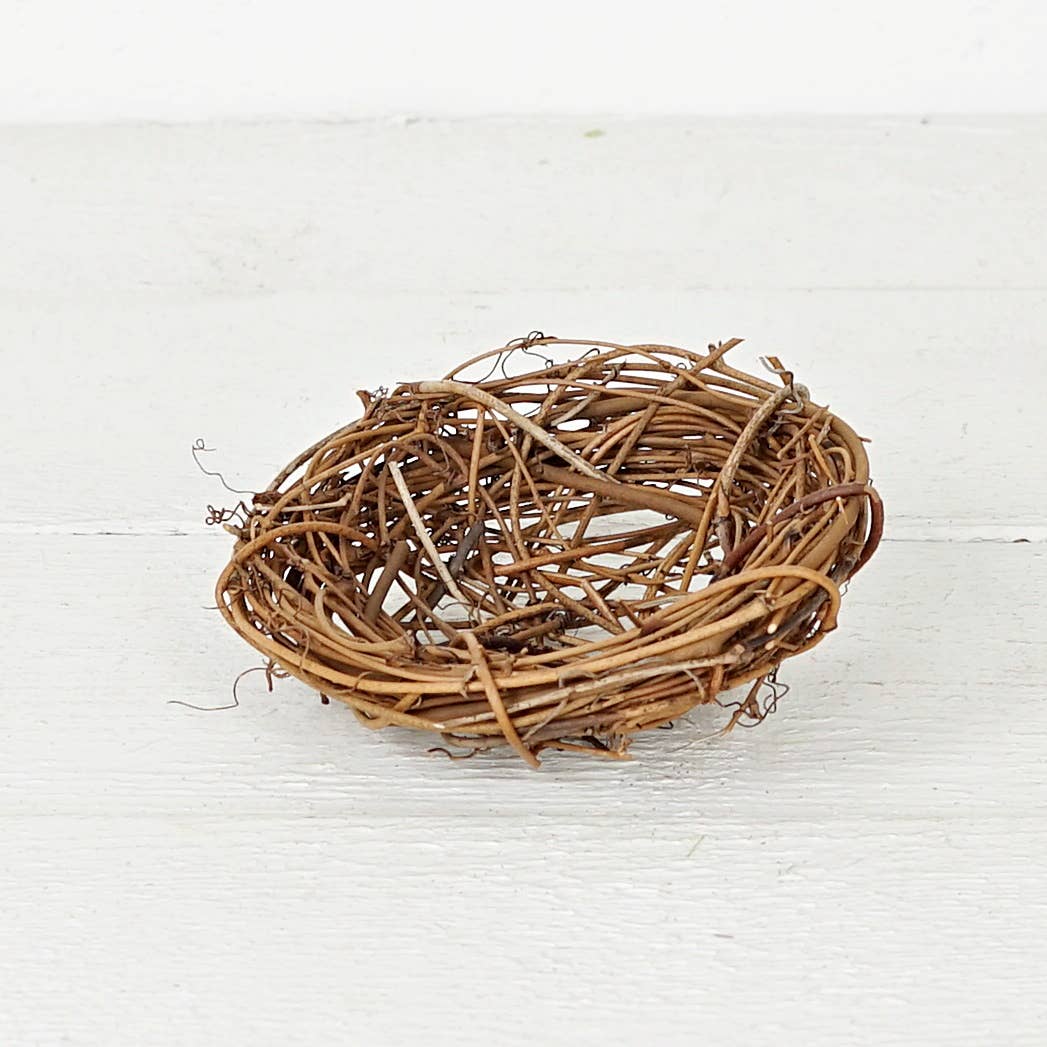 Natural Twiggy Bird Nest | Rustic Woodland Home Décor 4.5"