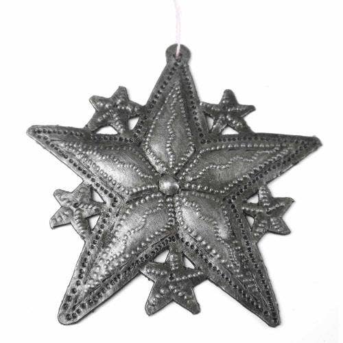 Haitian Metal Drum Star Ornament
