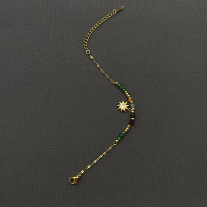 Beaded Sun Charm Bracelet