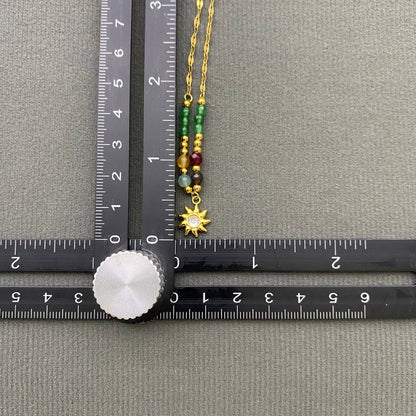 Beaded Sun Charm Bracelet