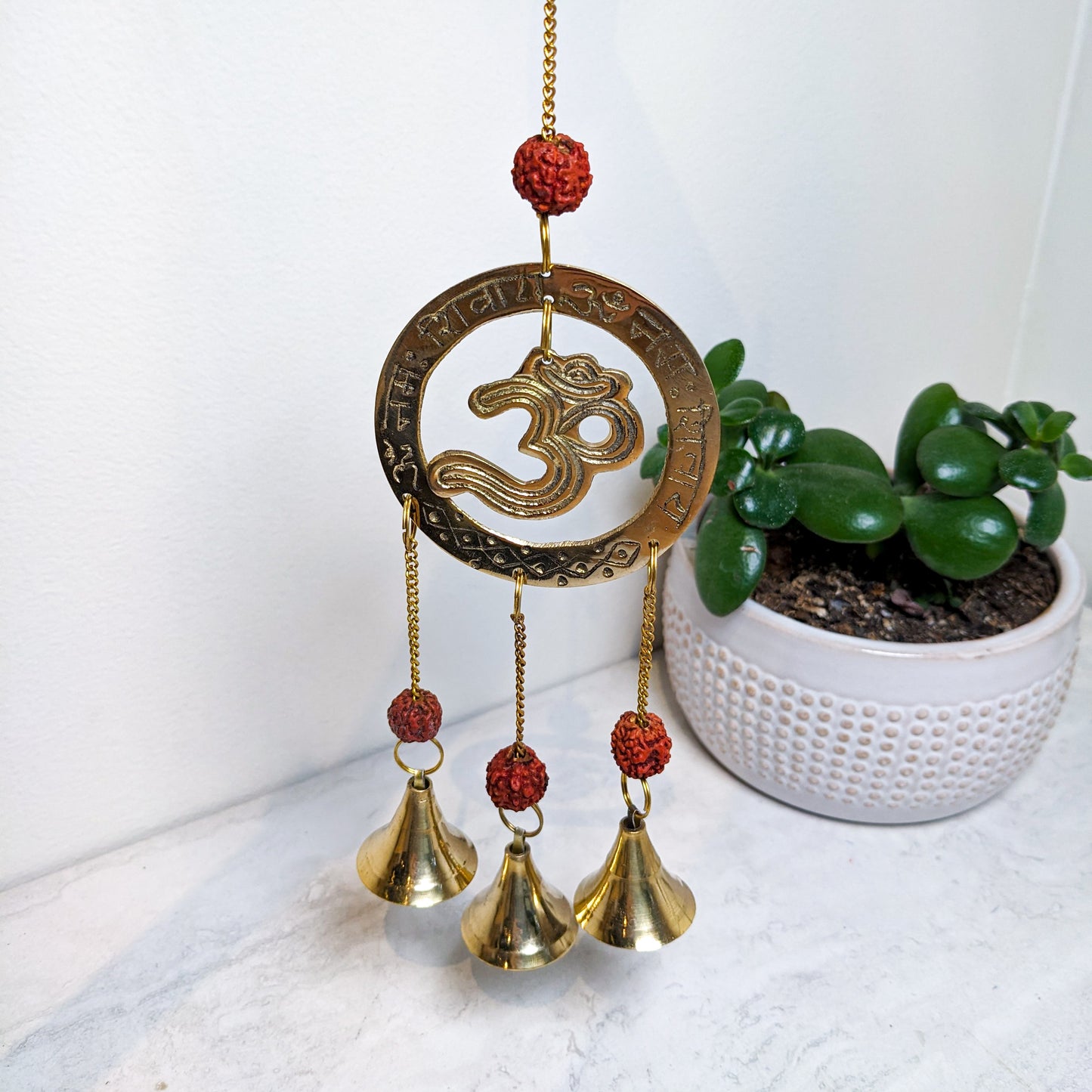 Brass Bell Chime | Rudraksha and OM