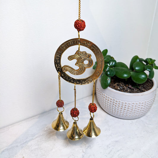 Brass Bell Chime | Rudraksha and OM