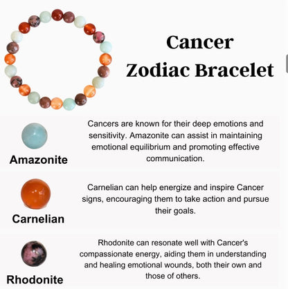 Crystal Zodiac Bracelet | 8mm | Healing Gemstone Bracelets
