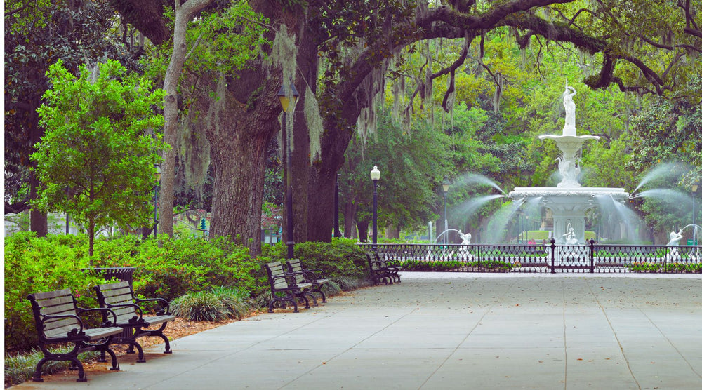 The fountain at Forsyth Park in Savannah