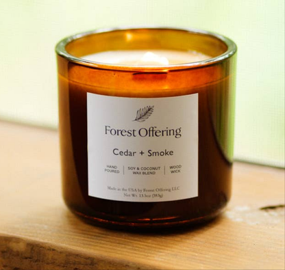 Cedar + Smoke Candle