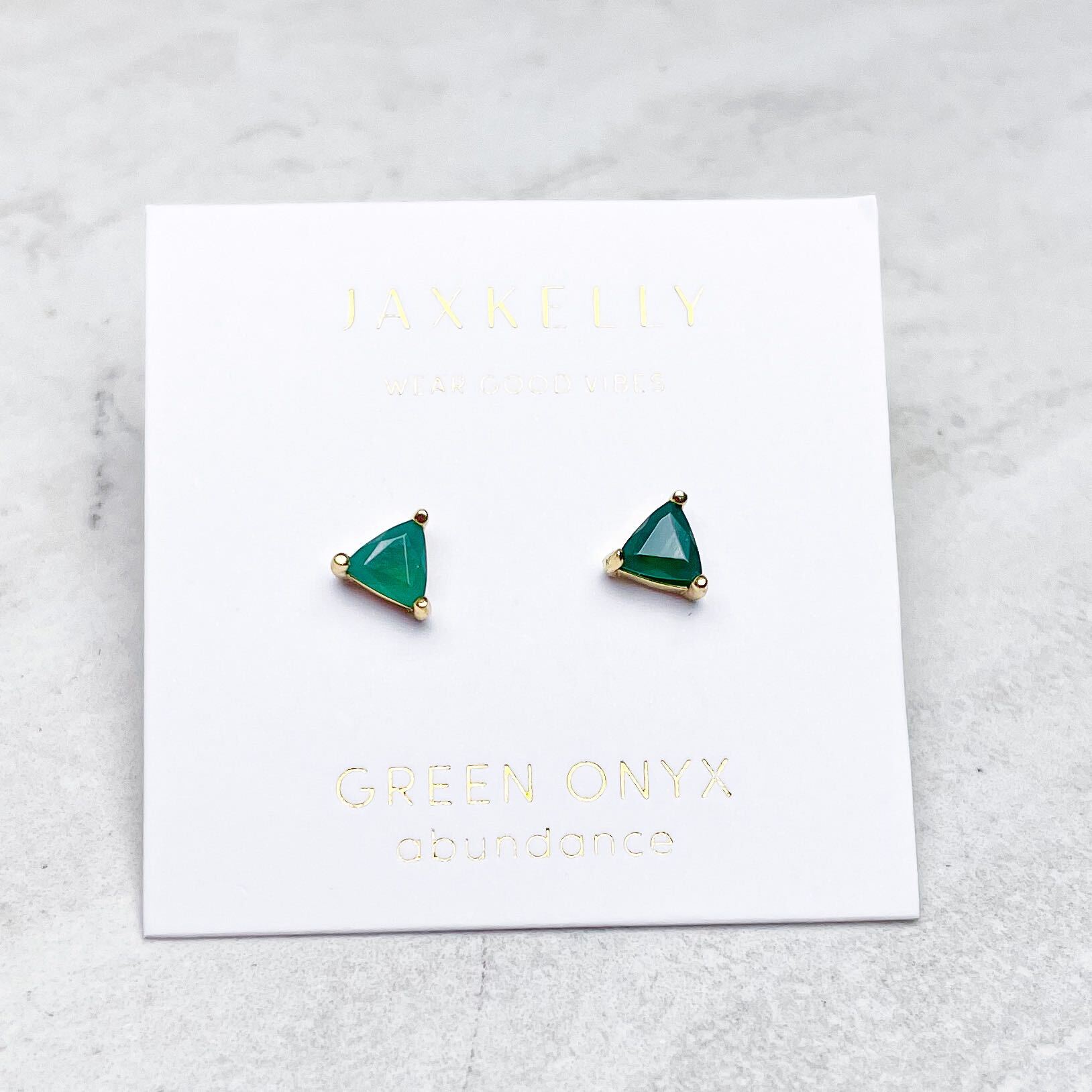 Green Onyx Mini Energy Gems Stud Earrings | Jax Kelly