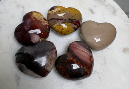 Mookaite Jasper Puff Heart