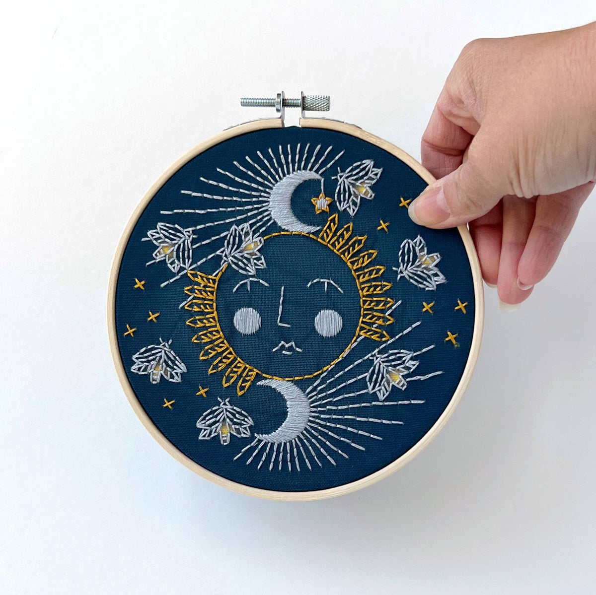Moonglow Embroidery Kit by Rikrack, second view, at Ordinary Magic in Savannah, GA.