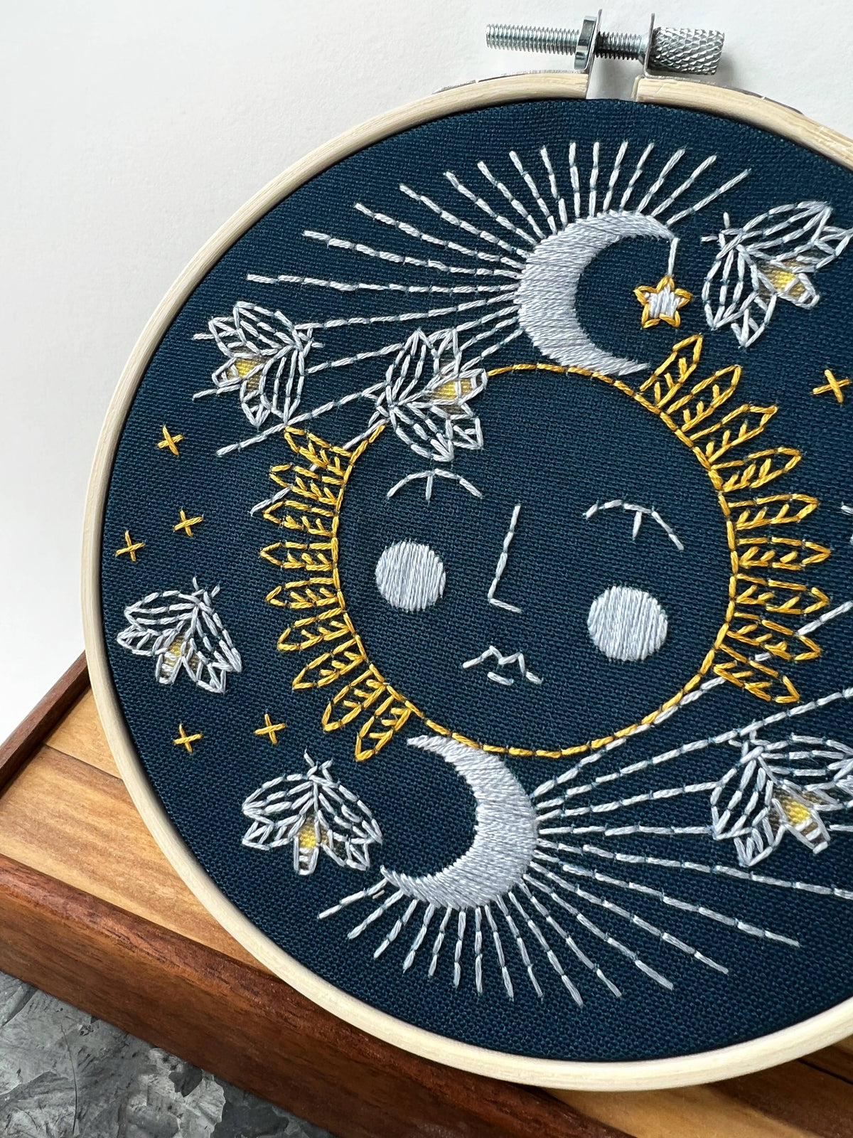 Moonglow Embroidery Kit by Rikrack, third view, at Ordinary Magic in Savannah, GA.
