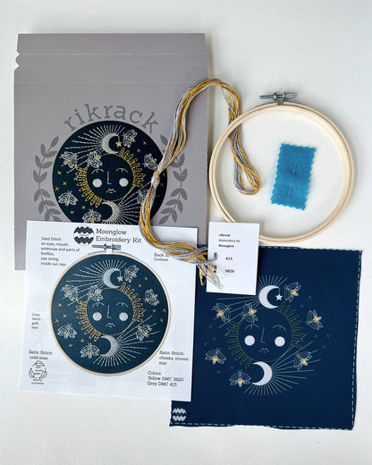 Moonglow Embroidery Kit by Rikrack, fourth view, at Ordinary Magic in Savannah, GA.