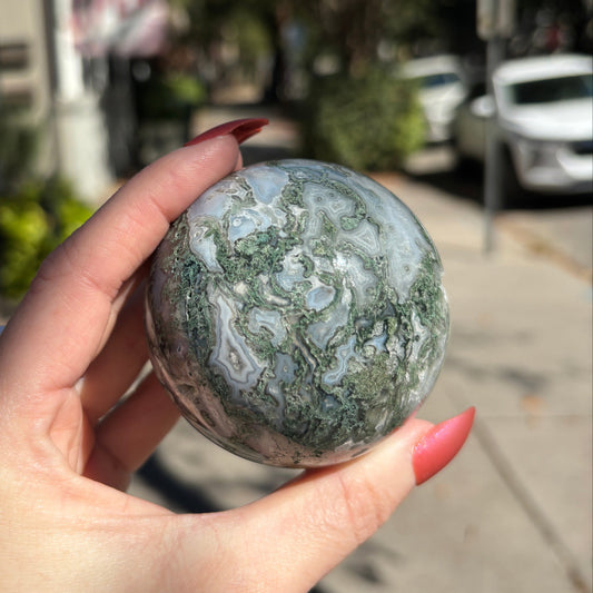 Moss Agate Sphere | Various Sizes