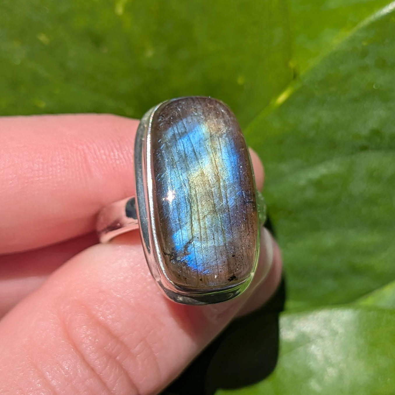 Multi Fire Labradorite Sterling Silver Ring