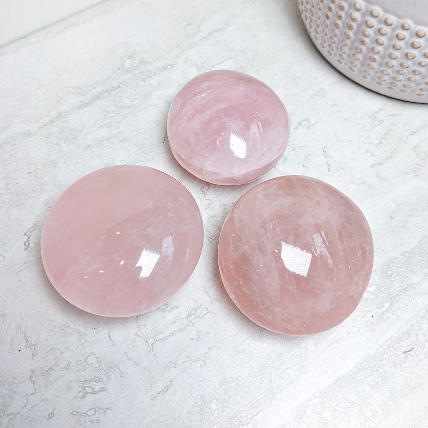 Rose Quartz Palmstones 2"- 3"