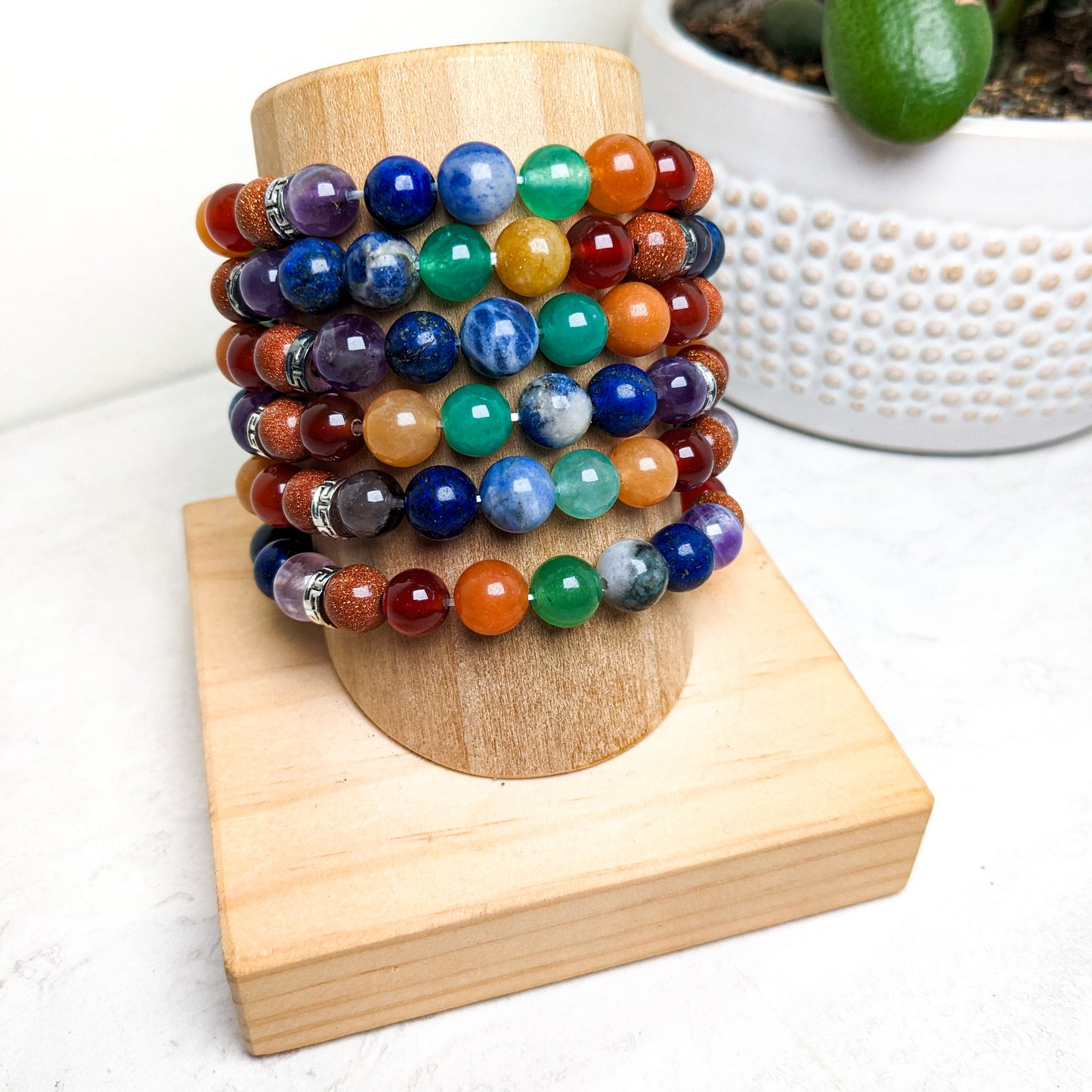 Crystal 8mm Beaded Bracelets