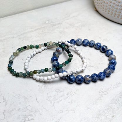 Zodiac Crystal Beaded Gemstone Bracelet Stacks