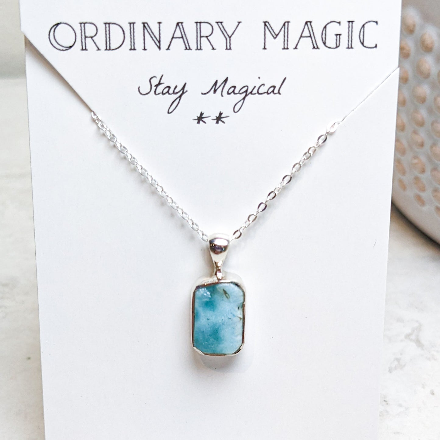 Sterling Silver Crystal Pendant Necklaces | Various Crystals