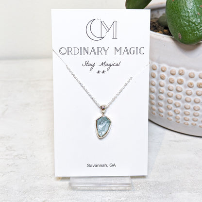 Sterling Silver Crystal Pendant Necklaces | Various Crystals