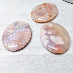 Flower Agate Worry Stones | Various Shapes