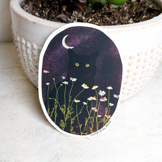 Garden Cat Vinyl Sticker