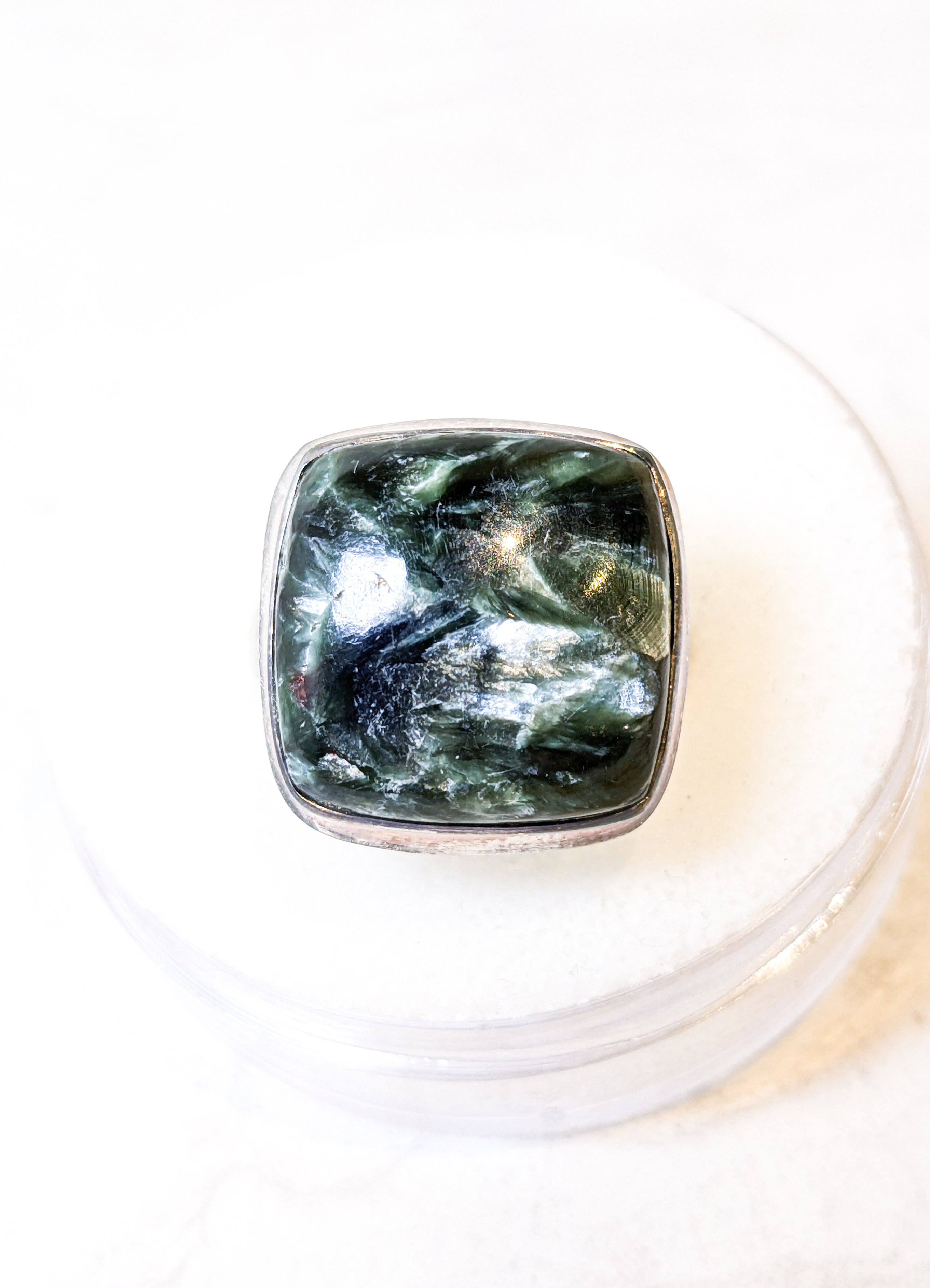 Seraphinite Sterling Silver Rings