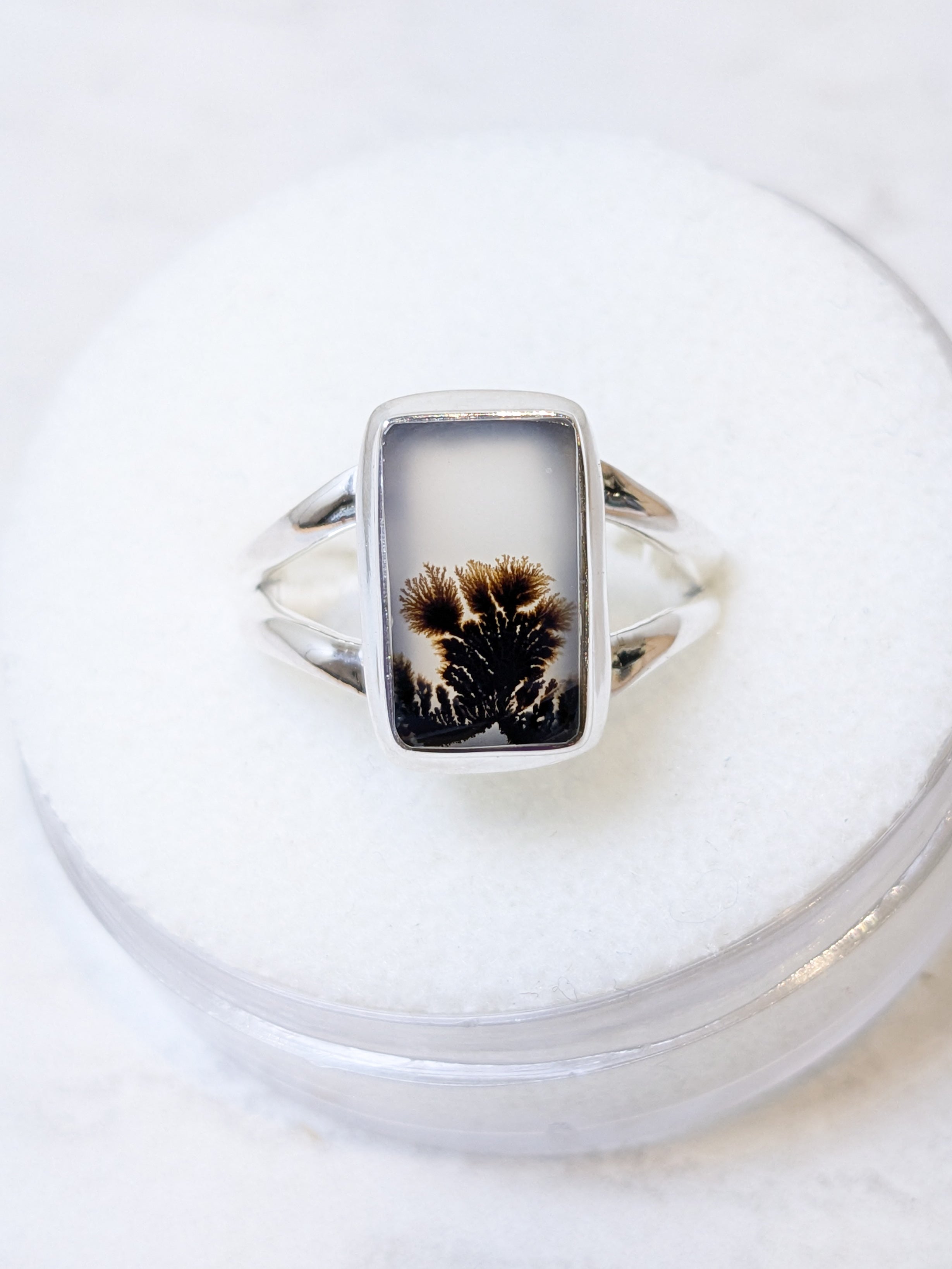 Dendritic Agate Sterling Silver Rings