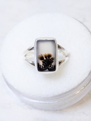 Dendritic Agate Sterling Silver Rings