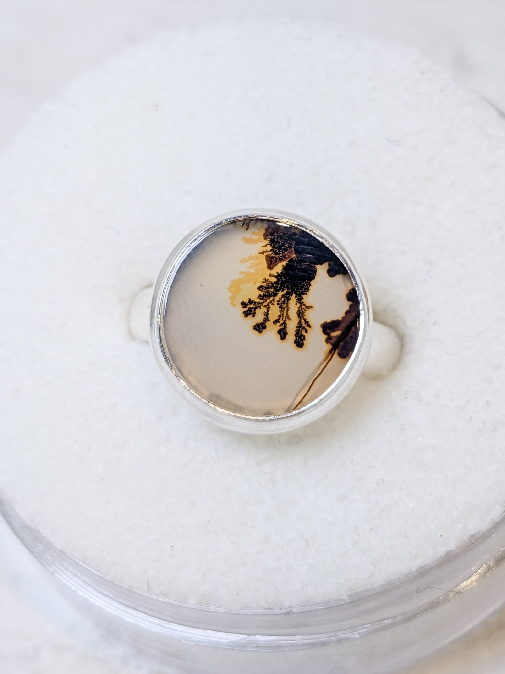 Dendritic Agate Sterling Silver Rings