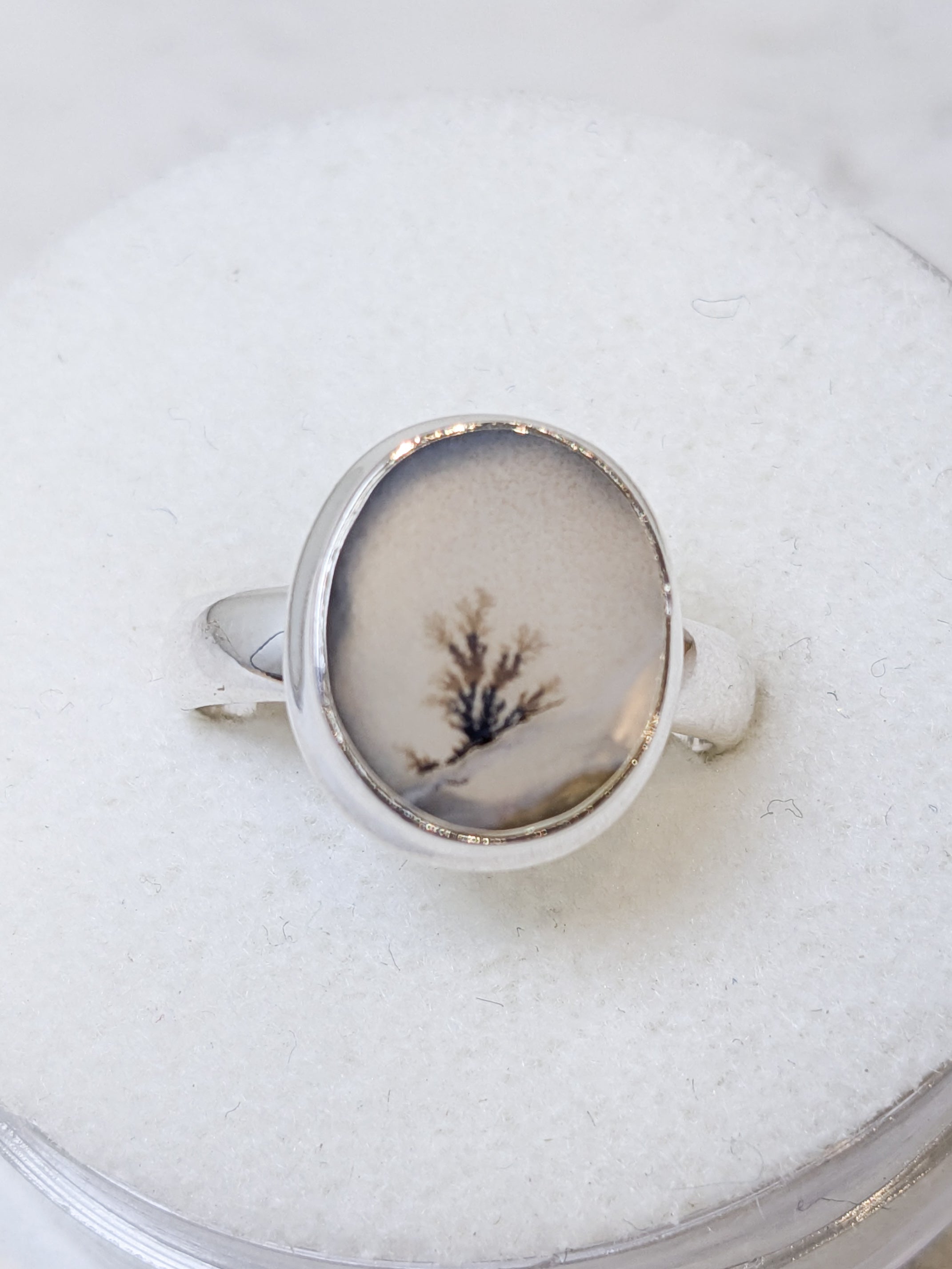 Dendritic Agate Sterling Silver Rings