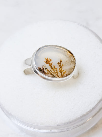 Dendritic Agate Sterling Silver Rings