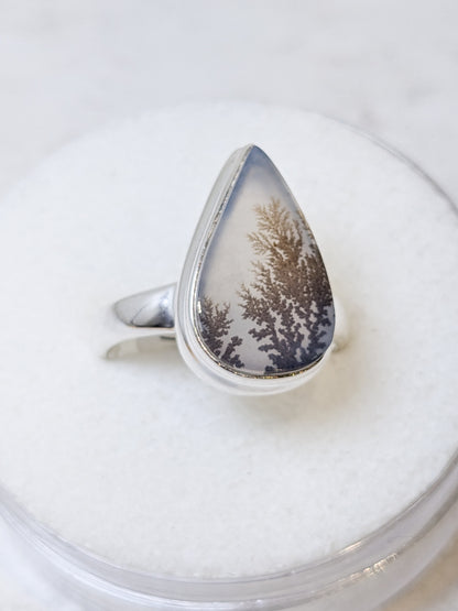 Dendritic Agate Sterling Silver Rings