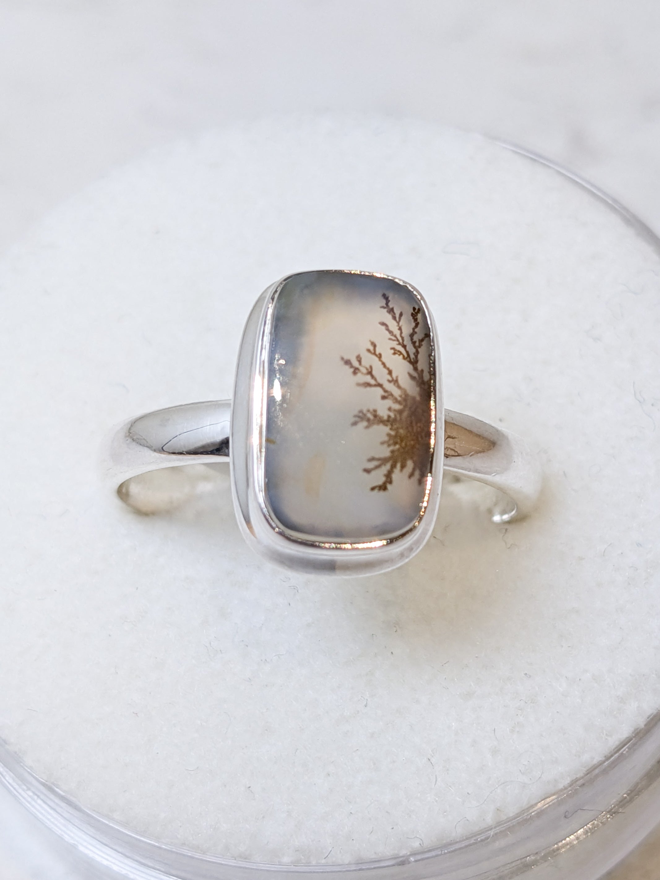 Dendritic Agate Sterling Silver Rings