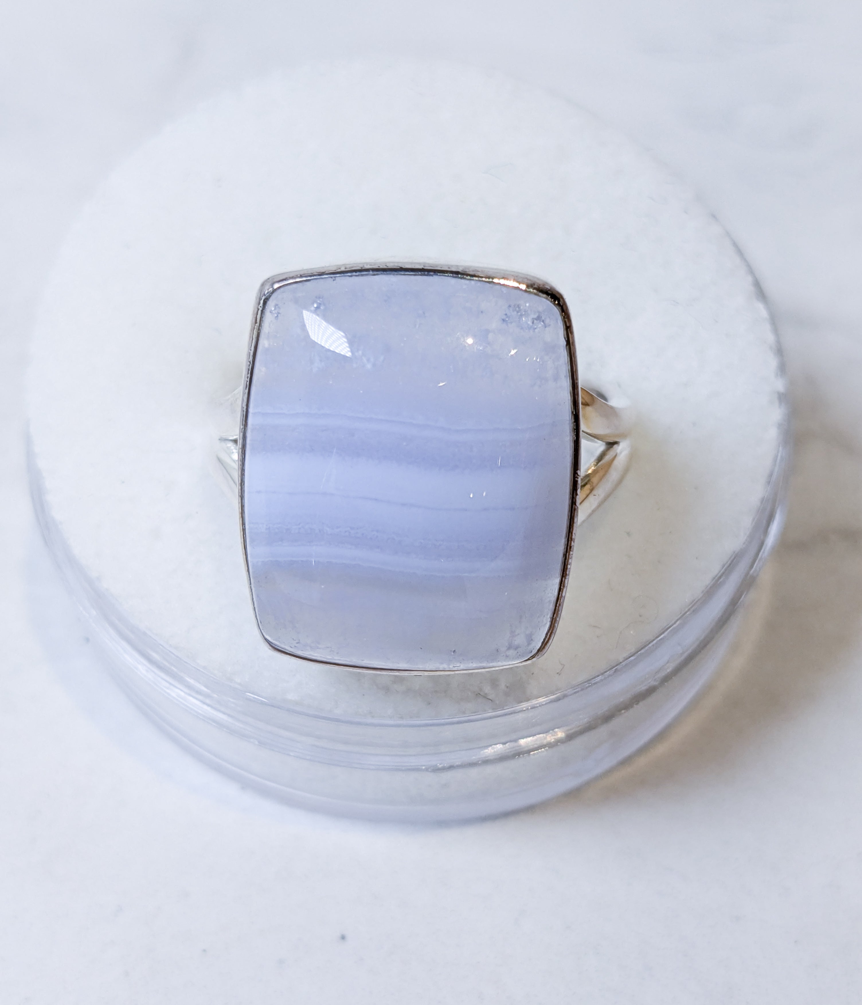 Blue Lace Agate Sterling Silver Rings