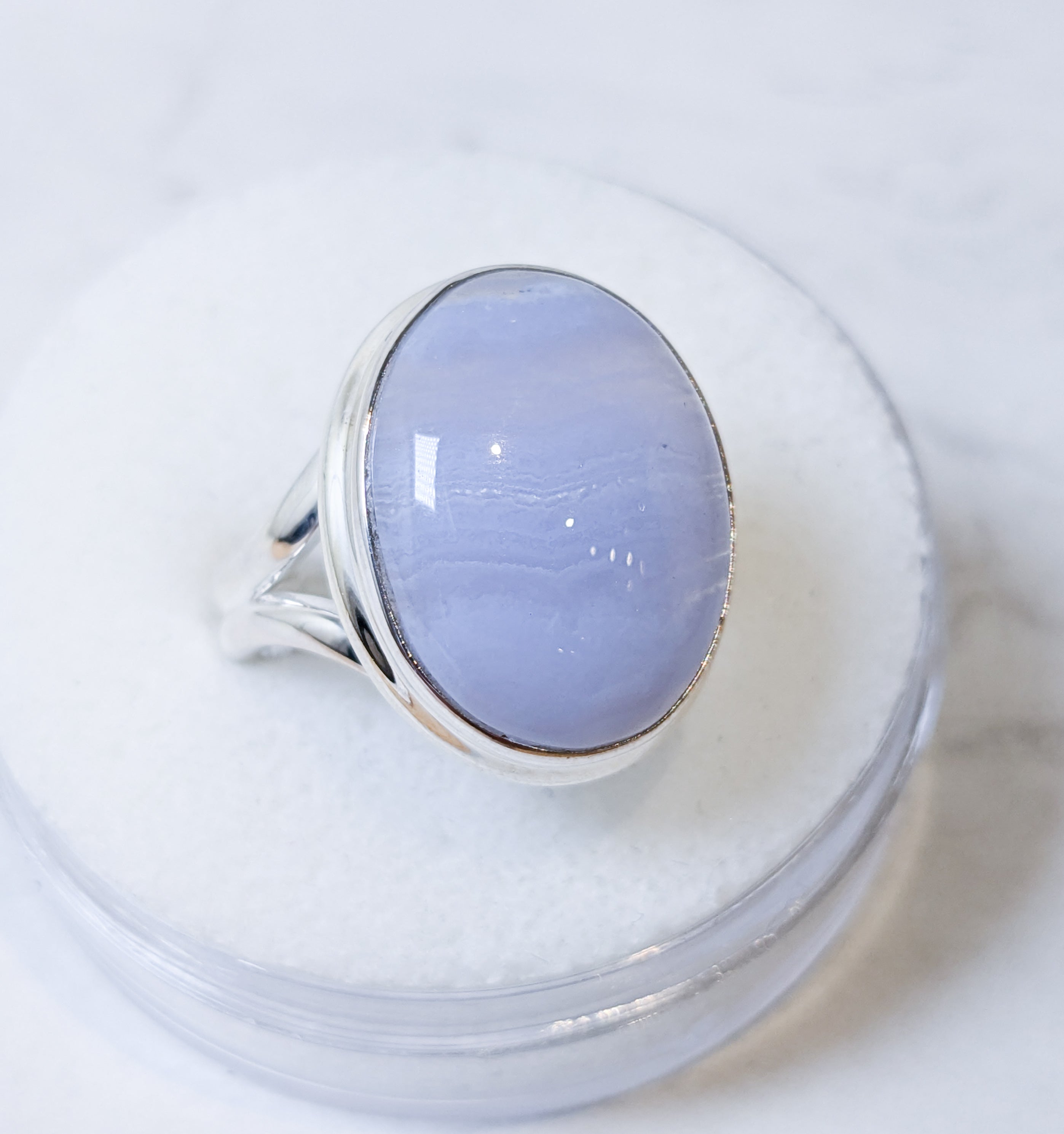 Blue Lace Agate Sterling Silver Rings