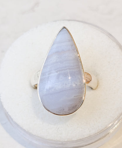 Blue Lace Agate Sterling Silver Rings