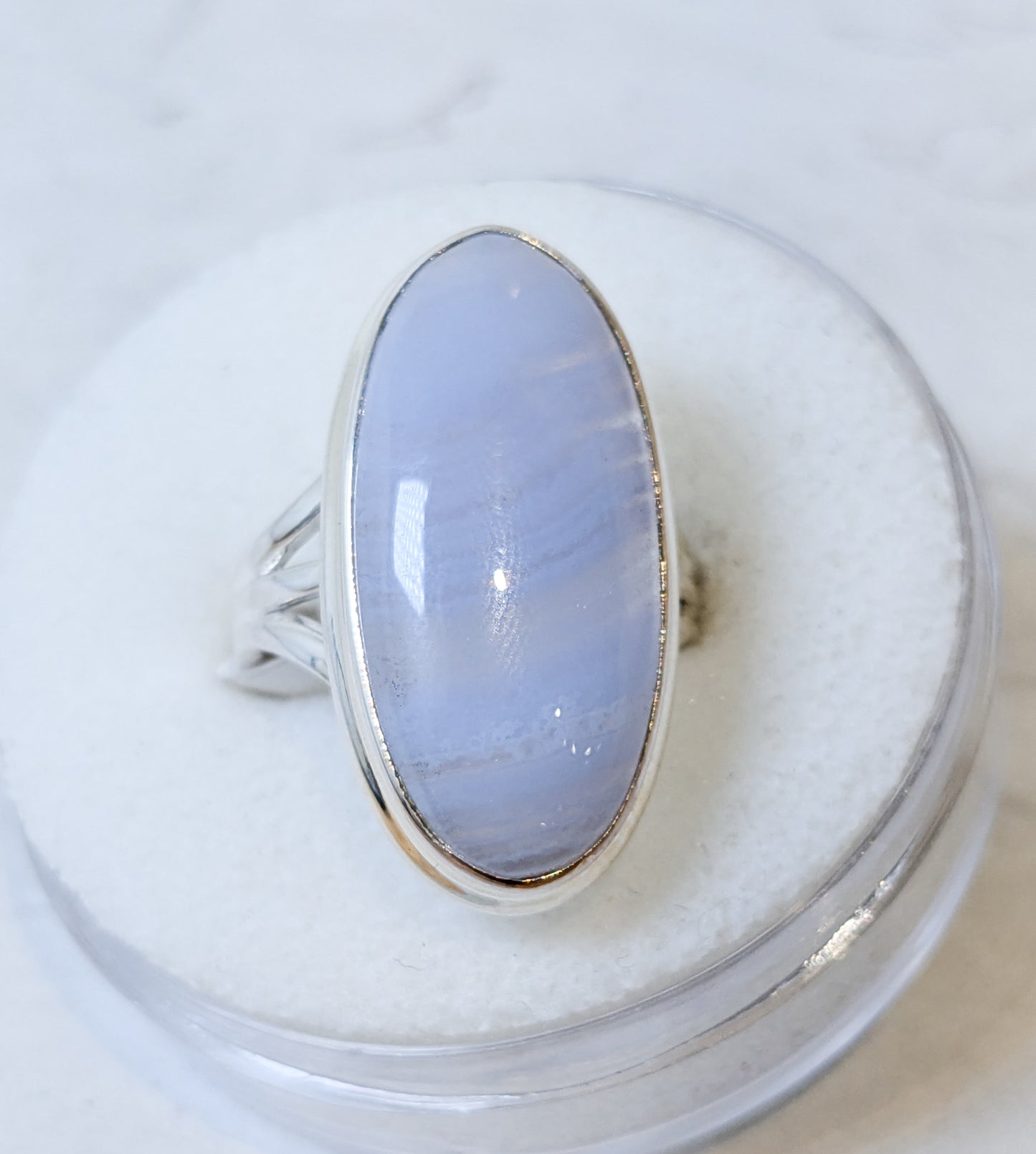 Blue Lace Agate Sterling Silver Rings