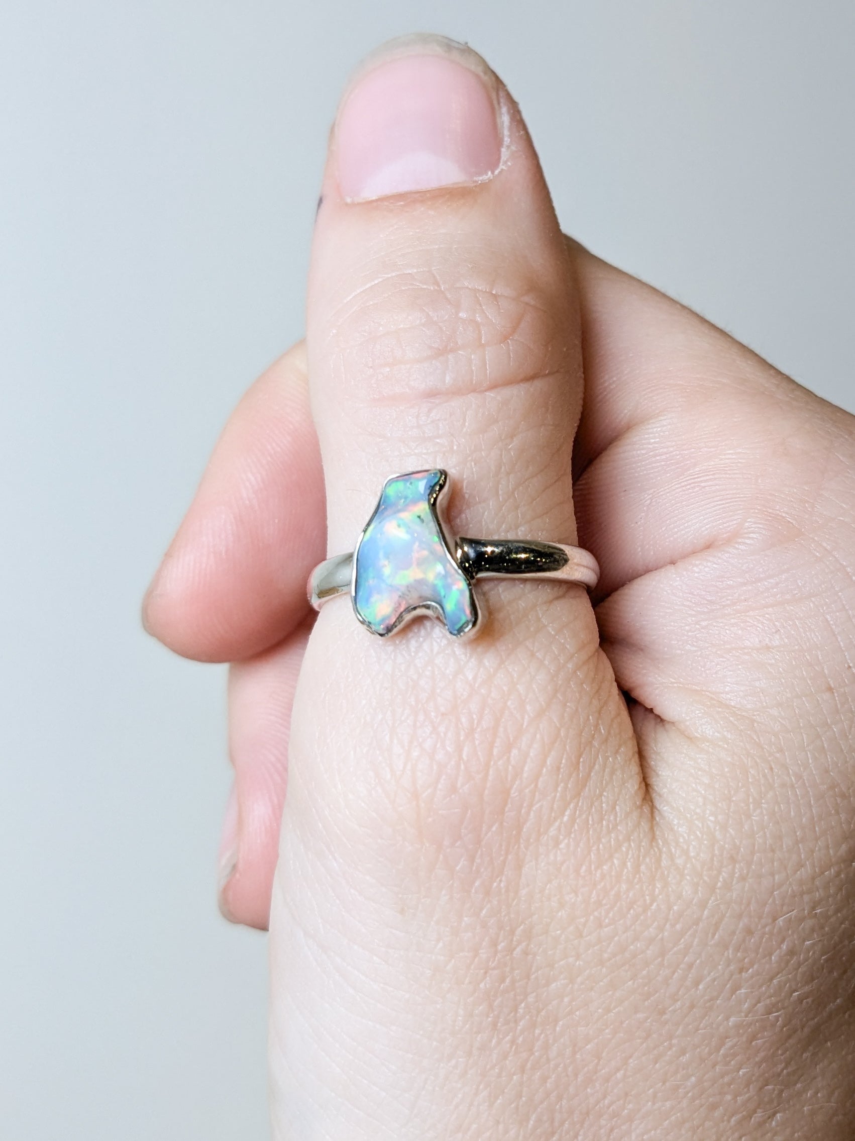 Ethiopian Opal  Sterling Silver Rings